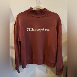 Women’s Champion Mauve Mockneck Sweatshirt, sz LG
